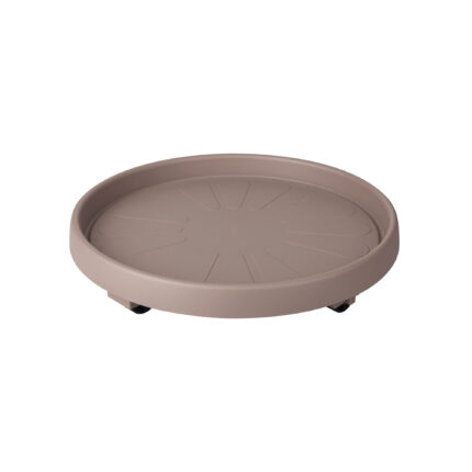 Farfurie universala cu roti Planttaxi, cu diametrul de 30 cm, culoarea taupe