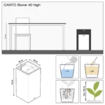 Lechuza Canto Premium High 40/76cm Set Complet ALB - imagine 2