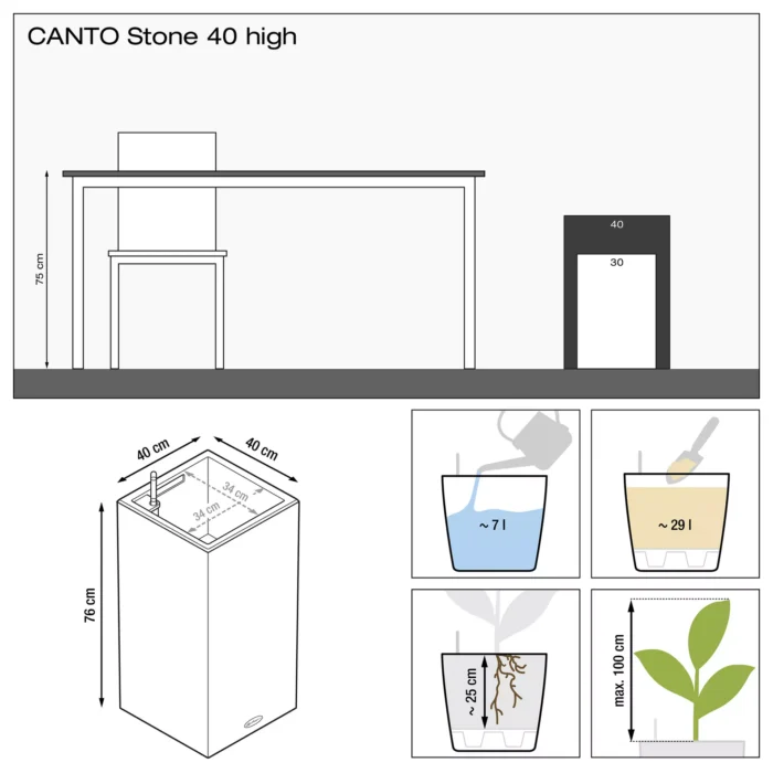 Lechuza Canto Premium High 40/76cm Set Complet ALB - imagine 2